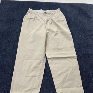 Tommy Hilfiger Pants Womens 18 Khaki Beige Pleated Chino Dress Casual Work